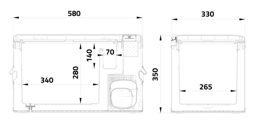 Chladící box SILVER FROST kompresor 25l 230/24/12V -20°C COMPASS