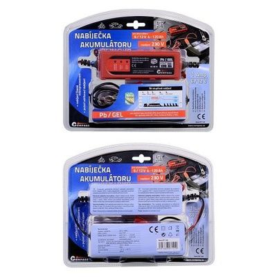 Nabíječka mikroprocesor 1Amp 6/12V PB/GEL max. 120Ah COMPASS