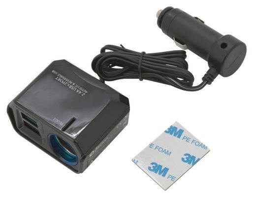 Adaptér s kabelem 12V + 2x USB 2400mA SELECT COMPASS