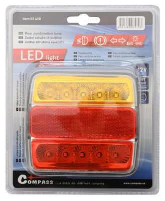 Svítilna sdružená LED 1ks E homologace COMPASS