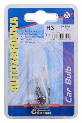 Žárovka 12V H3 55W Pk22s blister 1ks COMPASS
