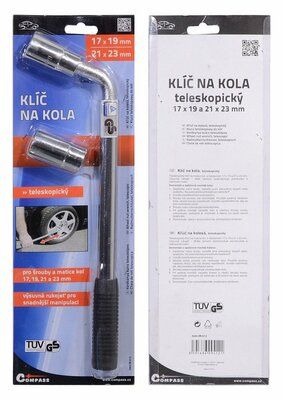 Klíč na kola 17-19/21-23 mm TÜV, GS COMPASS