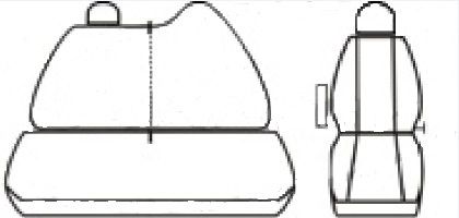 Autopotahy RENAULT MASTER IV, 3 místa, dělené dvojopěradlo, od r.2010, Dynamic žakar tmavý SIXTOL