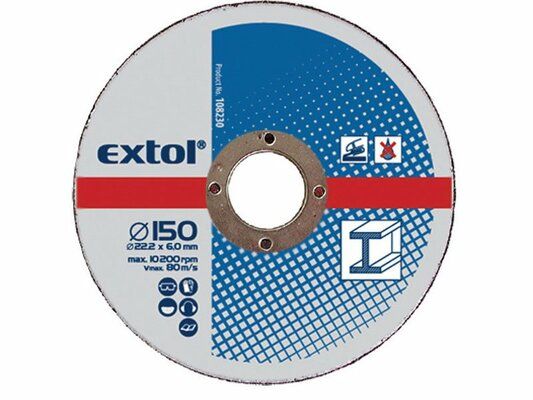 Kotouče brusné na kov, 5ks, 150x6,0x22,2mm EXTOL-CRAFT