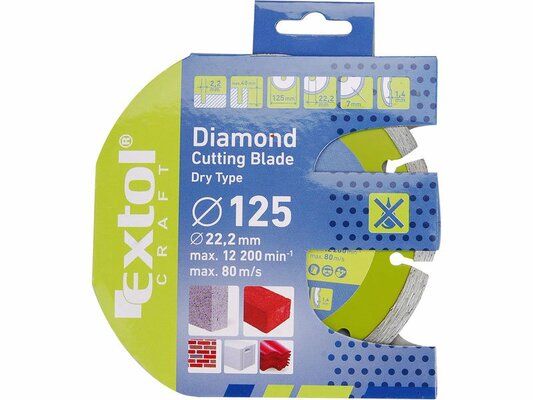 Kotouč diamantový řezný segmentový, 150x22,2mm, suché řezání EXTOL-CRAFT