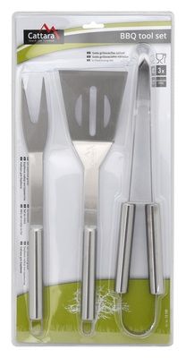 Grilovací nářadí BBQ sada 3ks blister CATTARA