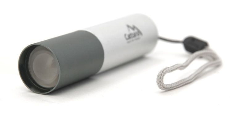 Svítilna kapesní LED 120lm ZOOM nabíjecí SILVER CATTARA