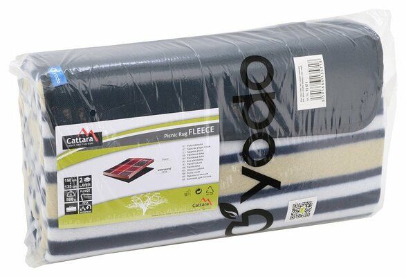 Pikniková deka FLEECE 150x135cm modrá CATTARA