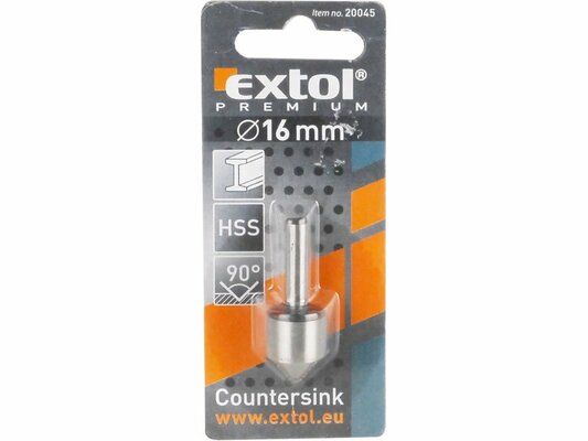 Záhlubník do vrtačky 90°, Ř16mm, HSS EXTOL-PREMIUM