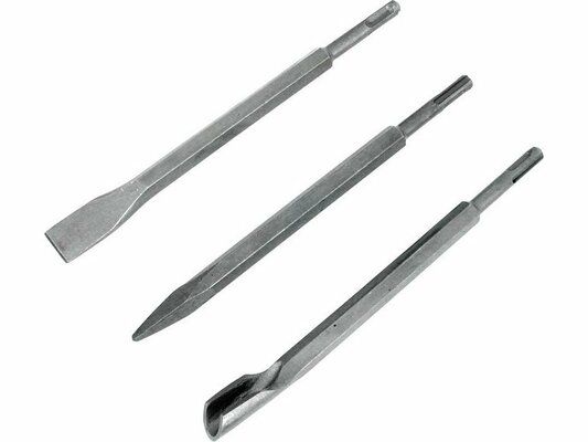 Sekáče SDS PLUS, sada 3ks, 250mm:, plochý 20mm, špičatý, drážkovací EXTOL-CRAFT