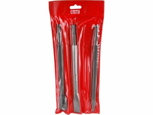 Sekáče SDS PLUS, sada 3ks, 250mm:, plochý 20mm, špičatý, drážkovací EXTOL-CRAFT