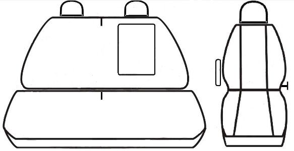 Autopotahy VOLKSWAGEN CRAFTER, MERCEDES SPRINTER II 3 místa, 2006-2016, Dynamic grafit SIXTOL