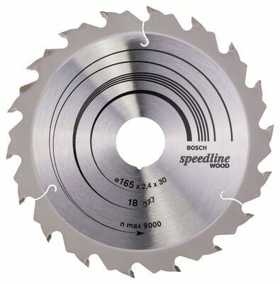 Pilový kotouč Speedline Wood - 165 x 30 x 2,4 mm, 18 - 3165140240000 BOSCH