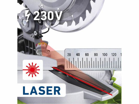 Pila pokosová s laserem, 210mm, 1450W EXTOL-CRAFT