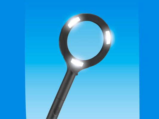 Lupa se světlem 80lm, 5x zvětšení, 3x0,5W COB LED EXTOL-LIGHT