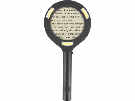 Lupa se světlem 80lm, 5x zvětšení, 3x0,5W COB LED EXTOL-LIGHT