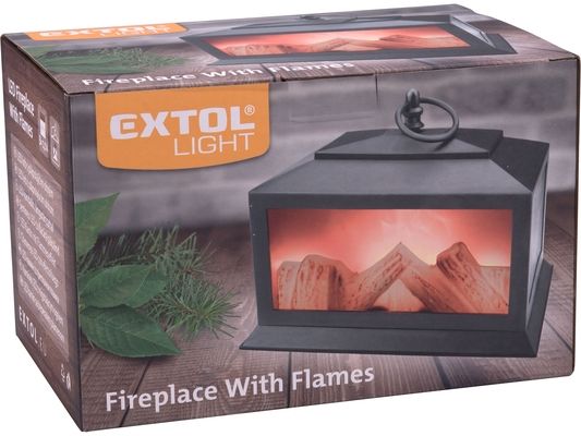 Krb s plápolajícím ohněm LED EXTOL LIGHT