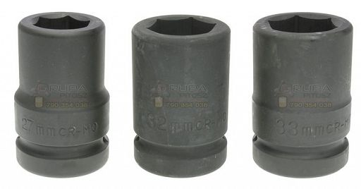 Pneumatický rázový utahovák 1" prodloužený s násadami, 4500Nm, BASS