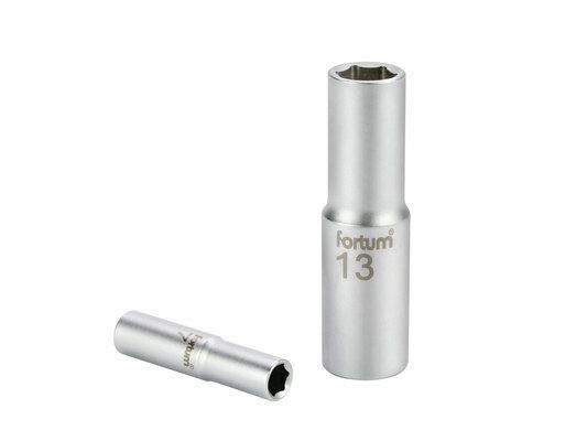 Hlavice nástrčná prodloužená, 1/2", 10mm, L 77mm, 61CrV5 FORTUM