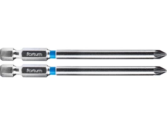 Hrot křížový pozidriv, sada 2ks, PZ 2x90mm, S2 FORTUM