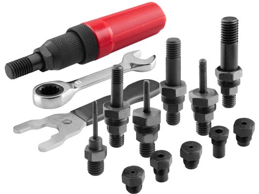 Nástavec nýtovací na vrtačku T-COMBO, sada pro matice M3-M12 i trh. nýty 2,4-6,4mm, CrMoV FORTUM