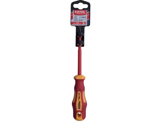 Šroubovák elektrikářský, (-)4x100mm, VDE, CrV EXTOL-PREMIUM