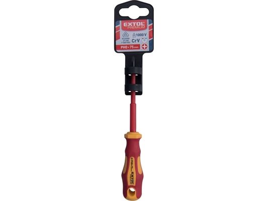 Šroubovák elektrikářský, PH0x75mm, VDE, CrV EXTOL-PREMIUM