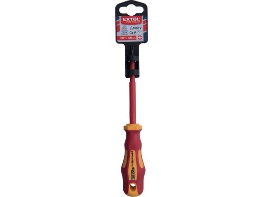 Šroubovák elektrikářský, PH1x100mm, VDE, CrV EXTOL-PREMIUM