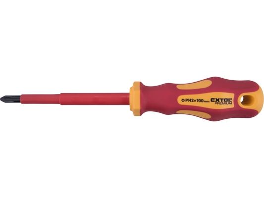 Šroubovák elektrikářský, PH2x100mm, VDE, CrV EXTOL-PREMIUM