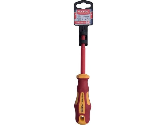 Šroubovák elektrikářský, PH2x100mm, VDE, CrV EXTOL-PREMIUM