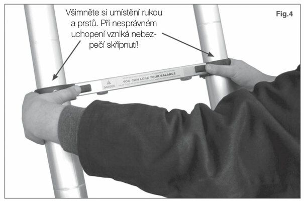 Teleskopický žebřík G21 GA-TZ12-3,8M štafle/žebřík