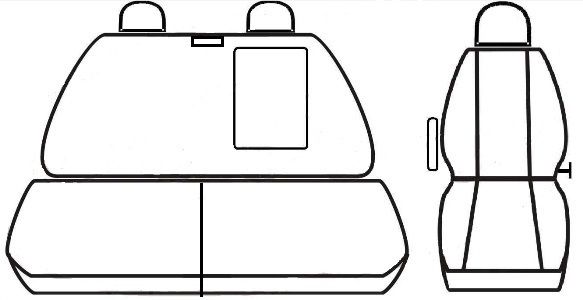 Autopotahy PEUGEOT EXPERT III, Citroën Jumpy III 3 místa, od r. 2016, černé SIXTOL