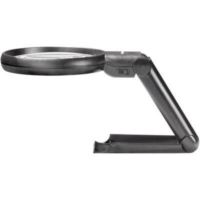 Lupa s osvětlením a stojánkem 821010, 88 mm, 2x/4x TOOLCRAFT
