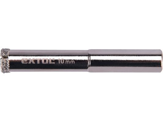 Korunka vykružovací diamantová na sklo a keramiku, O 10mm EXTOL-PREMIUM