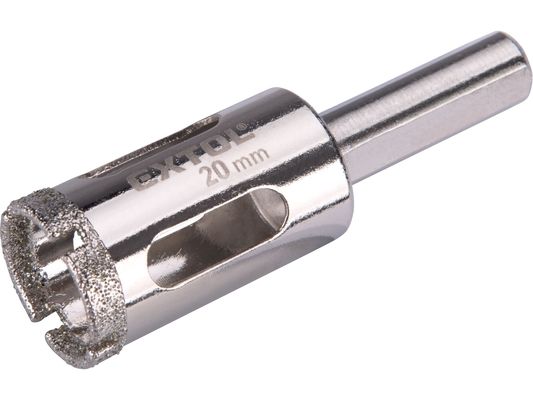 Korunka vykružovací diamantová na sklo a keramiku, O 20mm EXTOL-PREMIUM