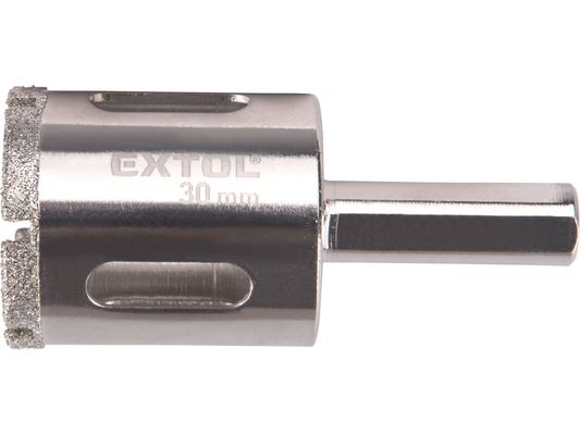Korunka vykružovací diamantová na sklo a keramiku, O 30mm EXTOL-PREMIUM
