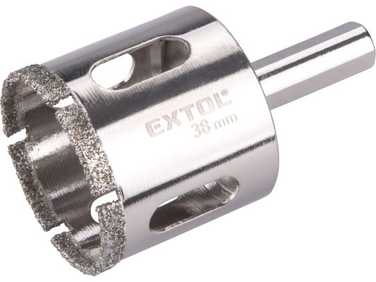 korunka vykružovací diamantová na sklo a keramiku, O 38mm EXTOL-PREMIUM