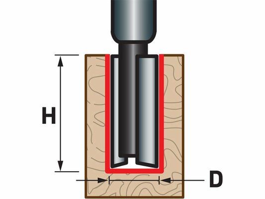 Fréza drážkovací do dřeva, D12,7xH25, stopka 8mm EXTOL-PREMIUM