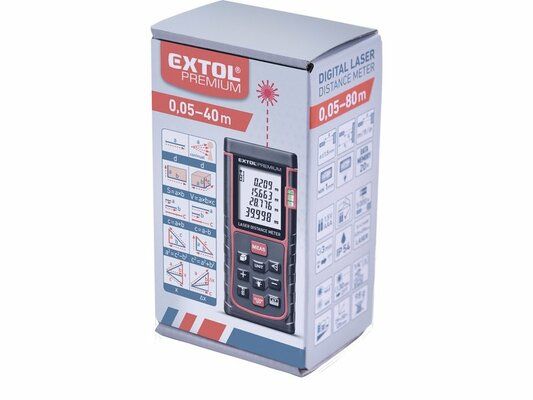 Metr laserový digitální, 0,05-40m EXTOL-PREMIUM