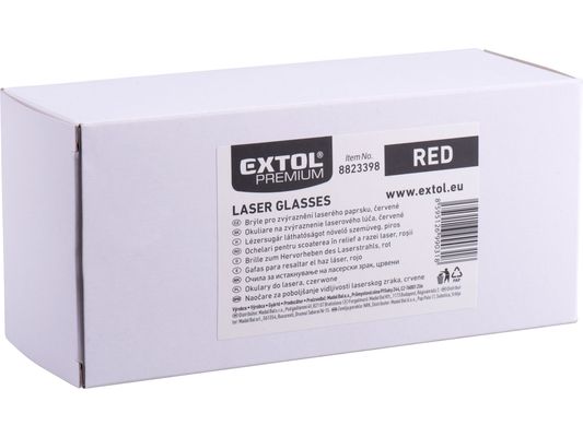 Brýle pro zvýraznění laser. paprsku, červené EXTOL PREMIUM