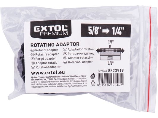 Adaptér rotační, vnitř. závit 5/8" - šroub 1/4" EXTOL PREMIUM