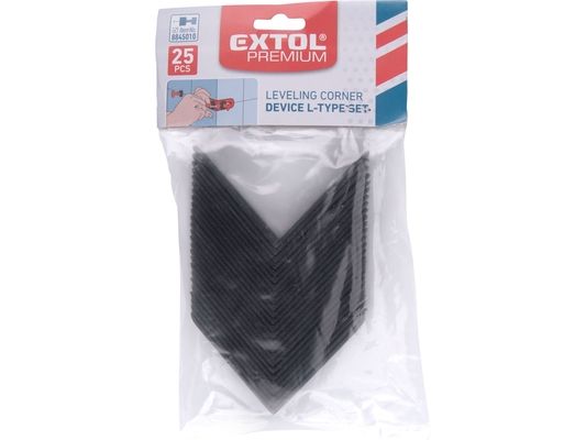rohové profily k distančním/nivelačním klipům 8845010, sada 25ks, plast EXTOL-PREMIUM