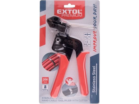 Kleště manipulační na nerez. stahovací pásky, do max. šíře pásku 12mm EXTOL-PREMIUM