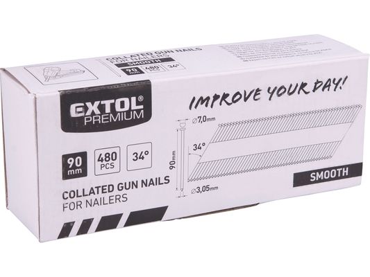 Hřebík nastřelovací, 480ks, 90mm, 3,05mm, hladký EXTOL PREMIUM