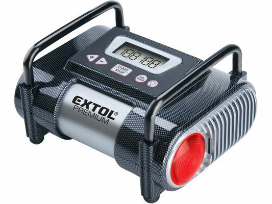 Kompresor auto 12V, automatický s LCD a světlem, 12V, 6,9bar, CC 140 EXTOL-PREMIUM