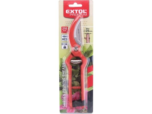 Nůžky zahradnické celokovové, 210mm, HCS EXTOL-PREMIUM