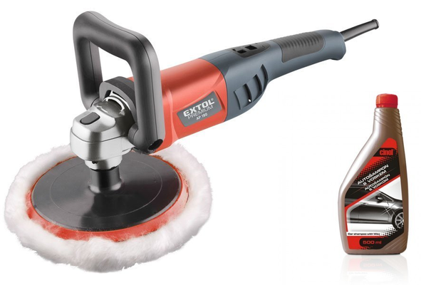 Leštička, 1100W, 180mm, EXTOL PREMIUM, AP 180 + 6x autošampon s voskem 500ml