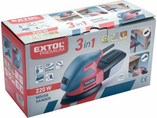 Bruska vibrační 3v1, delta, 220W EXTOL-PREMIUM