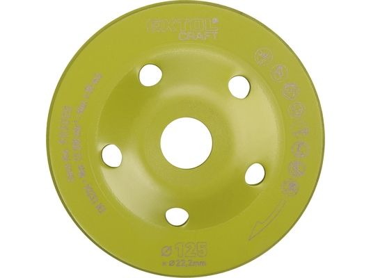 Kotouč diamantový brusný lamelový, O 125x22,2mm EXTOL CRAFT