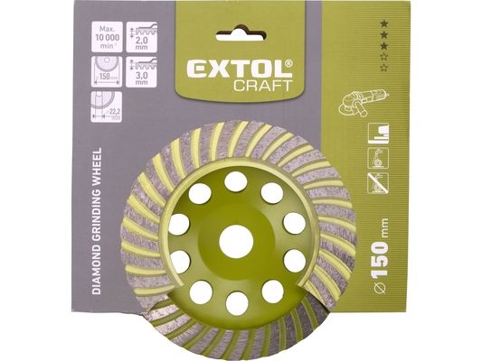 Kotouč diamantový brusný lamelový, O 150x22,2mm EXTOL CRAFT